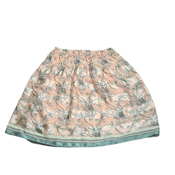 Sophie Max Pink And Gray A-line Floral Skirt, Size M - Picture 2 of 7